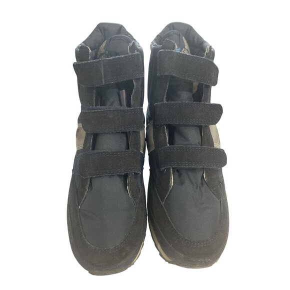 Khombu Mens Size 8  Black Gray hook loop lined High-Top winter boots - Picture 1 of 7